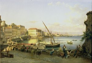 Santa Lucia Embankment, Napoli, noin 1820